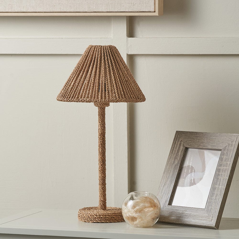 Pacific Lifestyle Lighting Leif Jute Rope Table Lamp House of Isabella UK