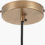 Pacific Lifestyle Lighting Lenox Conical Ribbed Glass with Antique Brass Fitting Elec Pendant House of Isabella UK