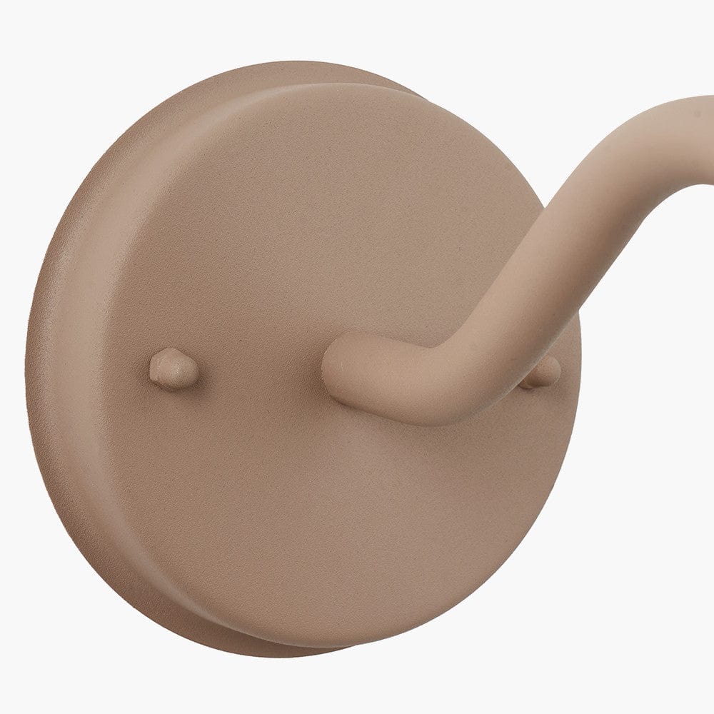 Lilium Taupe Metal and Glass Fisherman Wall Light.