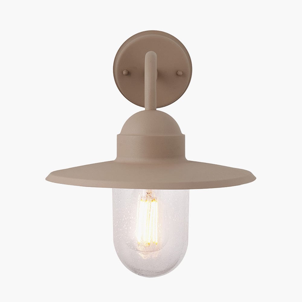 Pacific Lifestyle Lighting Lilium Taupe Metal and Glass Fisherman Wall Light House of Isabella UK