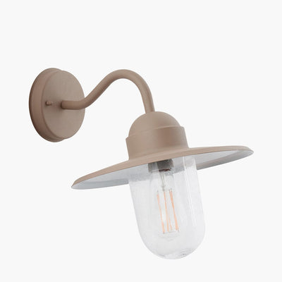 Pacific Lifestyle Lighting Lilium Taupe Metal and Glass Fisherman Wall Light House of Isabella UK