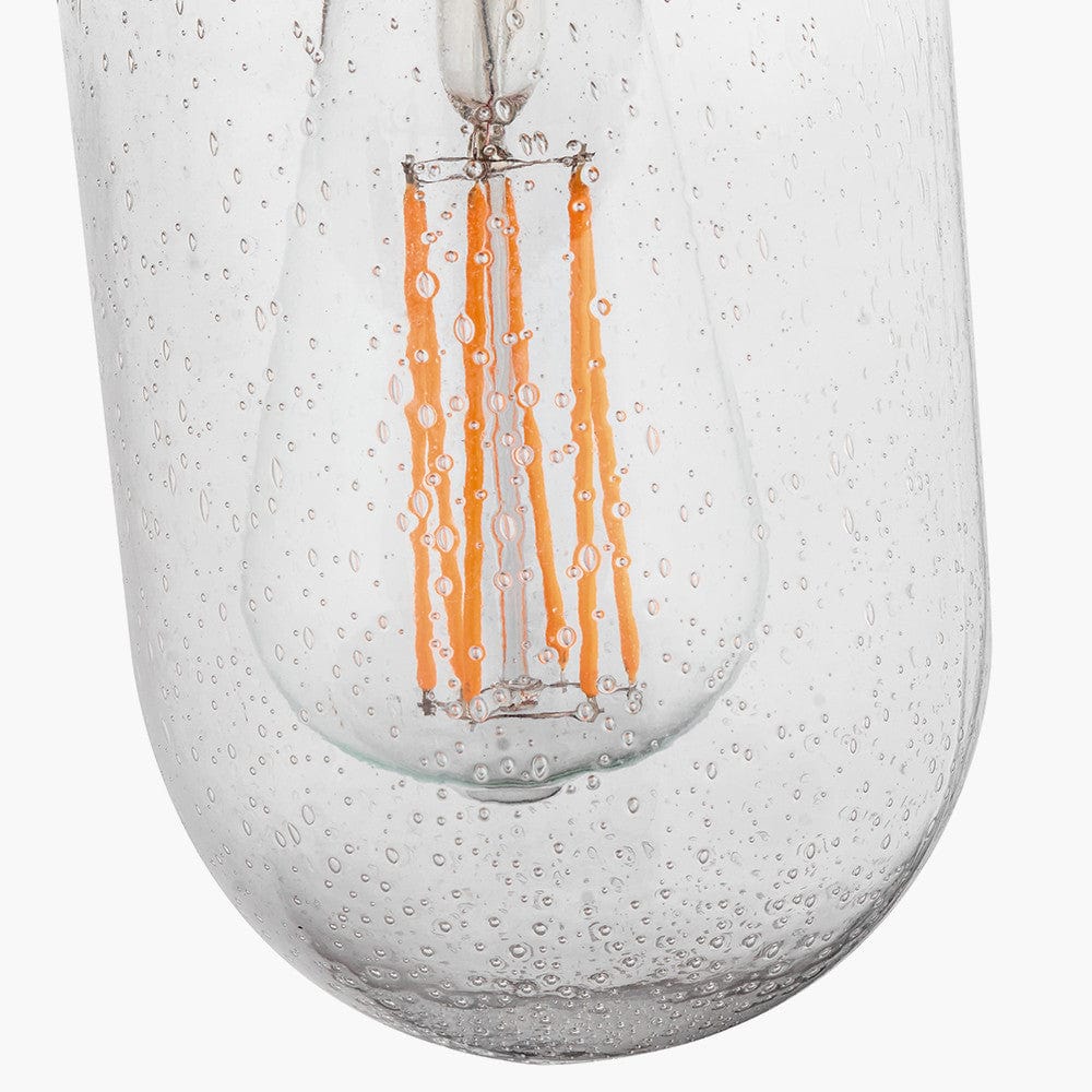 Lilium Taupe Metal and Glass Fisherman Wall Light.