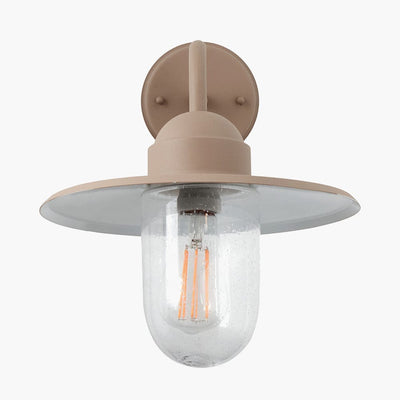 Pacific Lifestyle Lighting Lilium Taupe Metal and Glass Fisherman Wall Light House of Isabella UK