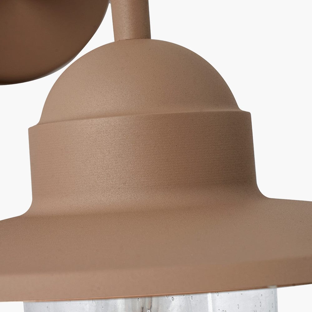 Lilium Taupe Metal and Glass Fisherman Wall Light.