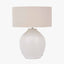 Pacific Lifestyle Lighting Linnea White Grooved Ceramic Table Lamp House of Isabella UK