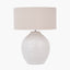 Pacific Lifestyle Lighting Linnea White Grooved Ceramic Table Lamp House of Isabella UK