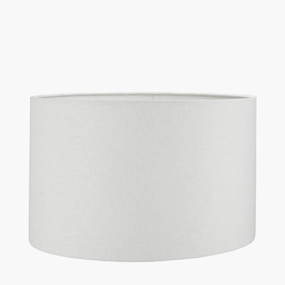 Pacific Lifestyle Lighting Lino 25cm White Self Lined Linen Drum Shade House of Isabella UK