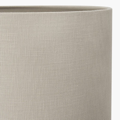 Pacific Lifestyle Lighting Lino 30cm Grey Self Lined Linen Drum Shade House of Isabella UK