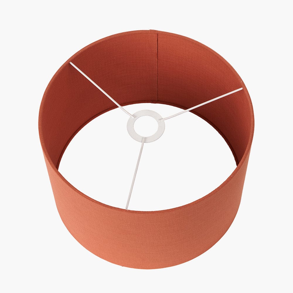 Lino 35cm Cinnamon Self Lined Linen Cylinder Lampshade.