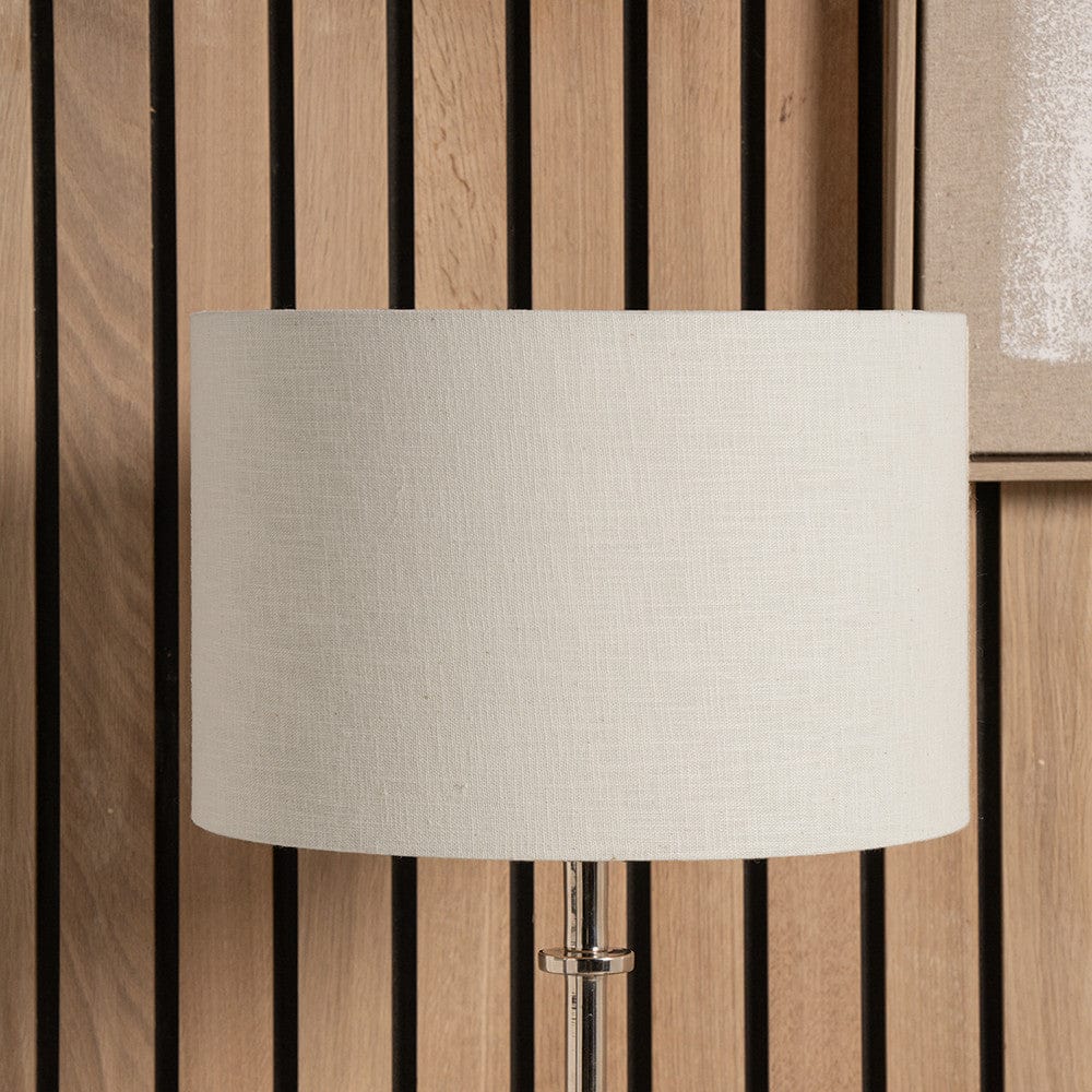 Lino 40cm Cream Self Lined Linen Drum Shade | OUTLET.
