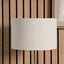 Lino 40cm Cream Self Lined Linen Drum Shade | OUTLET.