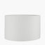 Lino 40cm White Self Lined Linen Cylinder Lampshade.