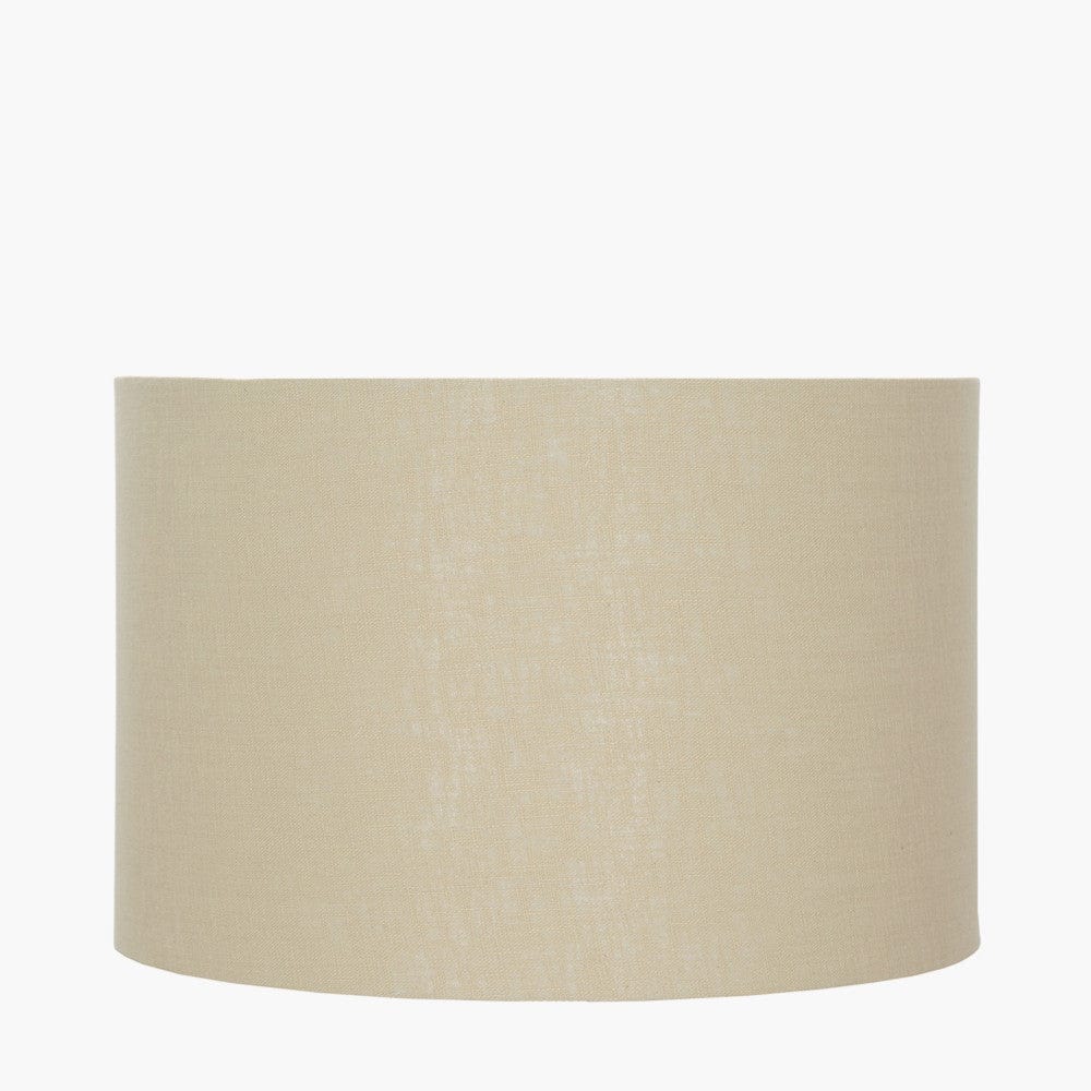 Pacific Lifestyle Lighting Lino 50cm Butterscotch Self Lined Linen Drum Shade House of Isabella UK