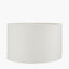 Lino 55cm White Self Lined Linen Drum Shade | OUTLET.