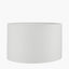 Lino 55cm White Self Lined Linen Drum Shade | OUTLET.