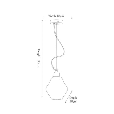 Pacific Lifestyle Lighting Lisbon Clear Optic Diamond Glass Pendant House of Isabella UK