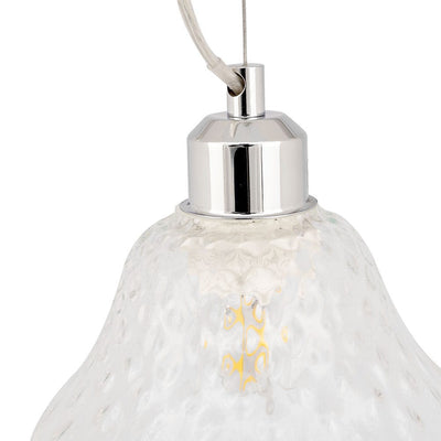 Pacific Lifestyle Lighting Lisbon Clear Optic Diamond Glass Pendant House of Isabella UK