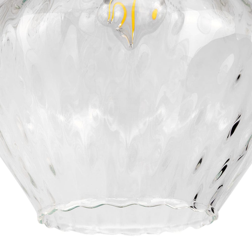 Lisbon Clear Optic Diamond Glass Pendant.