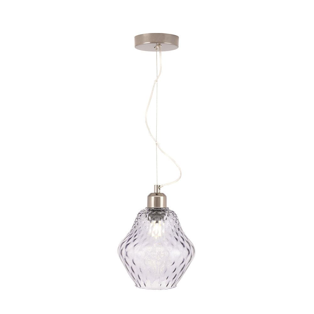 Pacific Lifestyle Lighting Lisbon Grey Optic Diamond Glass Pendant House of Isabella UK