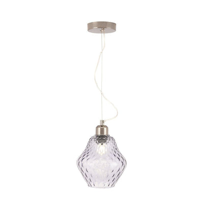 Pacific Lifestyle Lighting Lisbon Grey Optic Diamond Glass Pendant House of Isabella UK