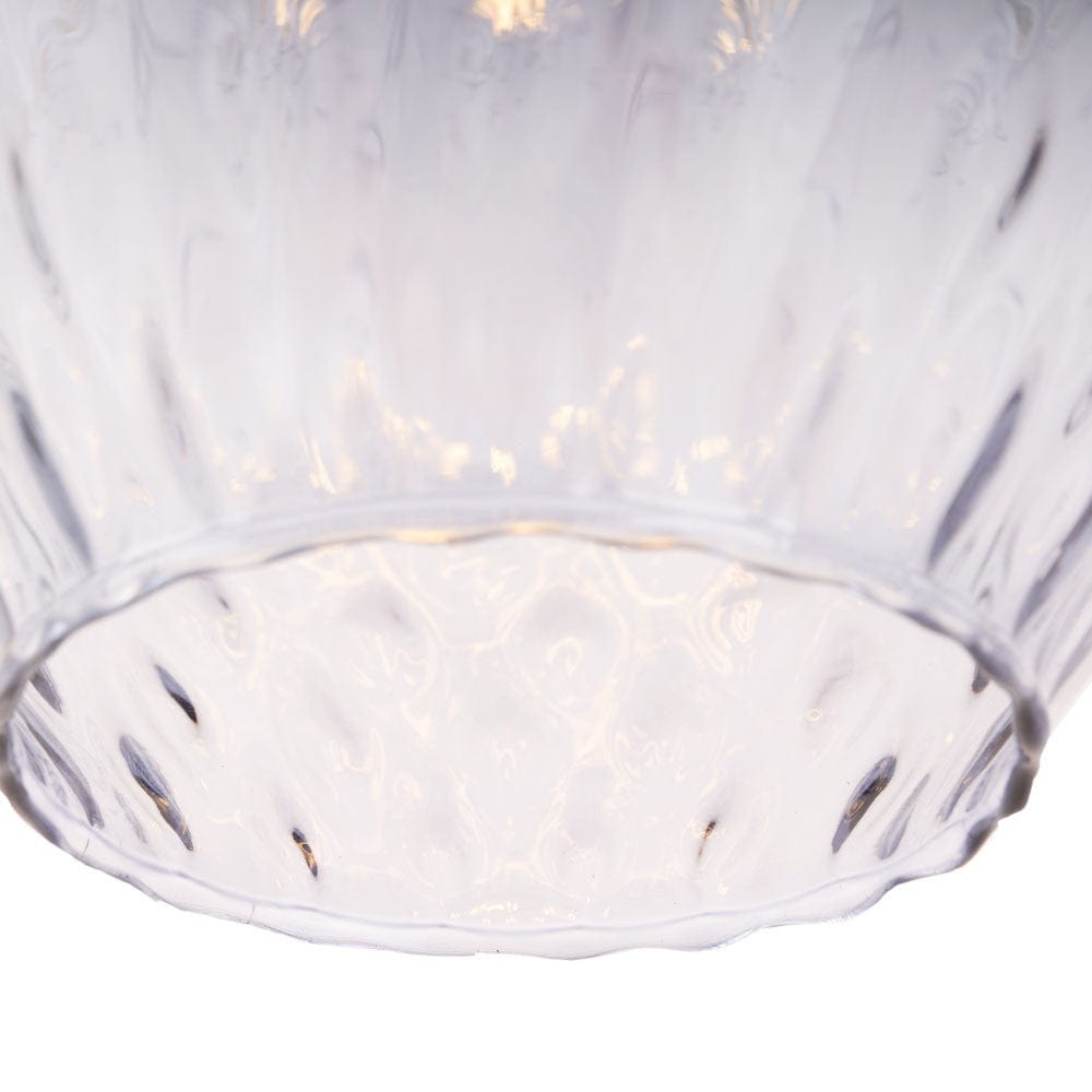 Lisbon Grey Optic Diamond Glass Pendant.