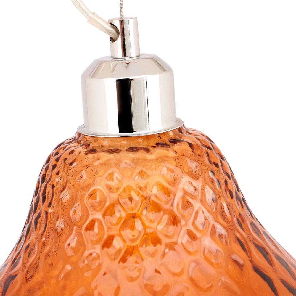 Pacific Lifestyle Lighting Lisbon Orange Optic Diamond Glass Pendant House of Isabella UK