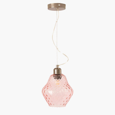 Pacific Lifestyle Lighting Lisbon Rose Optic Diamond Glass Pendant House of Isabella UK