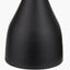 Llora Matt Black Metal Curved Table Lamp Base.