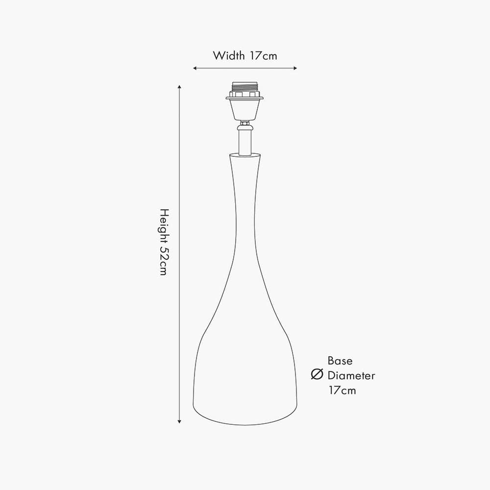 Llora Matt Black Metal Curved Table Lamp Base.