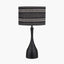 Llora Matt Black Metal Curved Table Lamp Base.