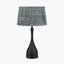 Llora Matt Black Metal Curved Table Lamp Base.