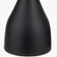 Llora Matt Black Metal Curved Table Lamp Base with Henry 35cm White Handloom Cylinder Lampshade.