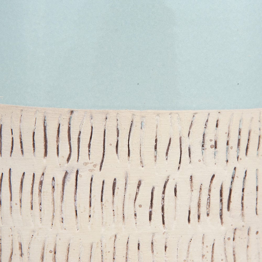 Lotta Duck Egg and Natural Stoneware Table Lamp Base.