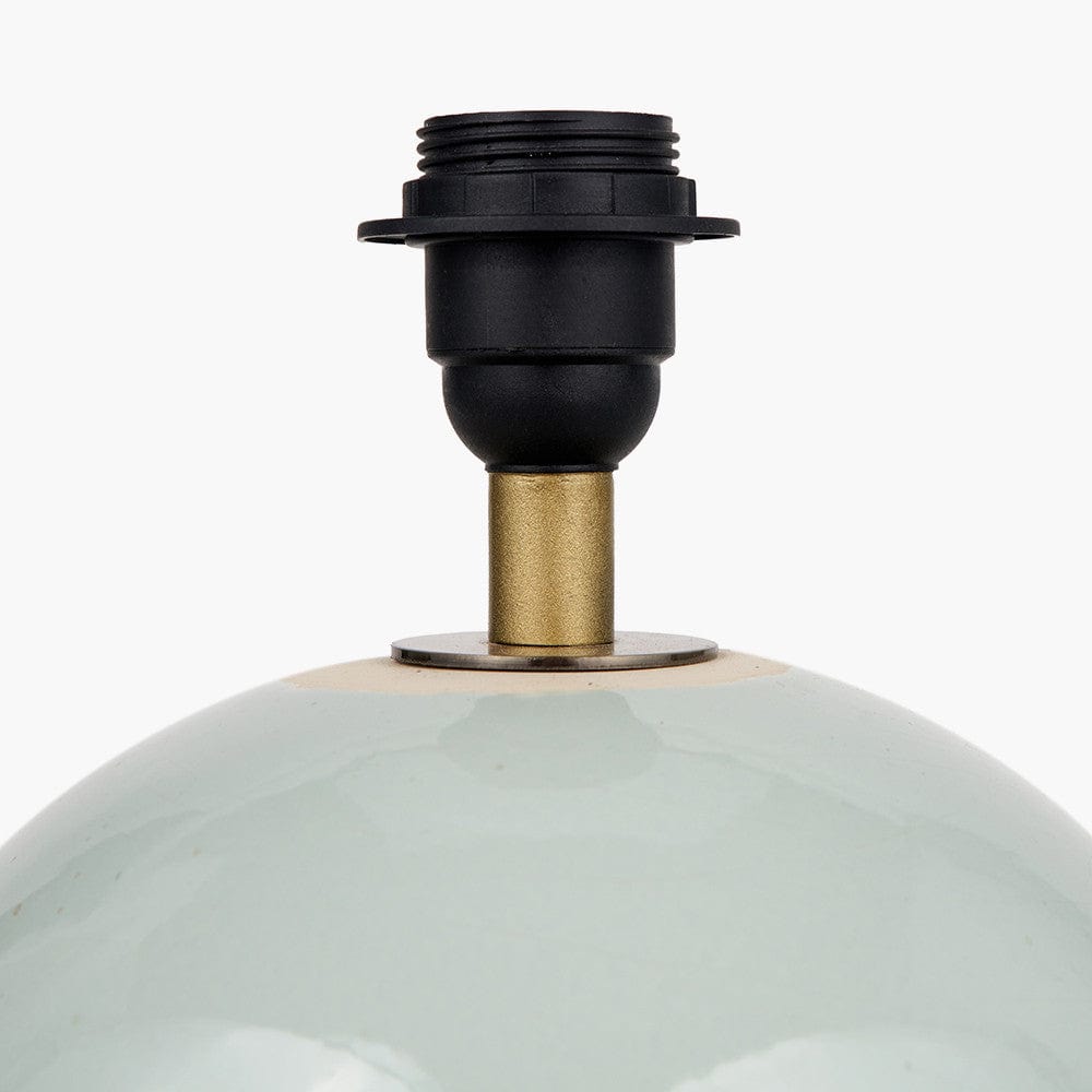 Lotta Duck Egg and Natural Stoneware Table Lamp Base.