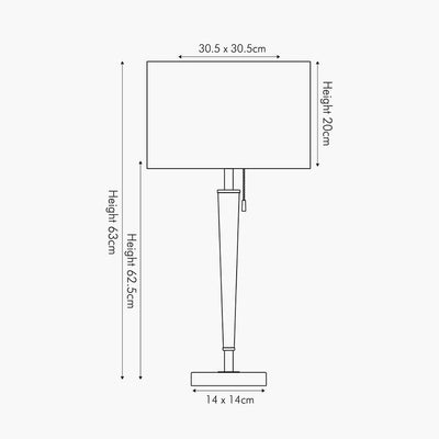 Pacific Lifestyle Lighting Lowry Brushed Silver and Matt Black Metal Table Lamp House of Isabella UK