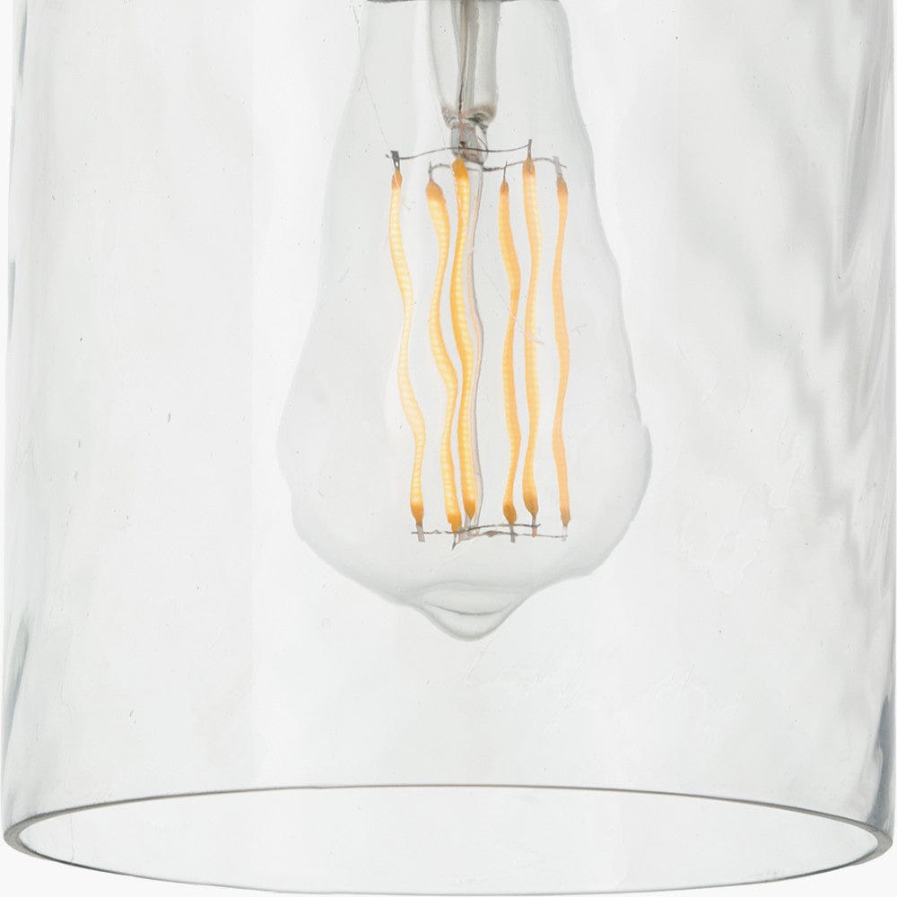 Pacific Lifestyle Lighting Loxley Ripple Effect Clear Glass Pendant House of Isabella UK
