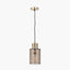 Pacific Lifestyle Lighting Loxley Ripple Effect Light Brown Glass Pendant House of Isabella UK