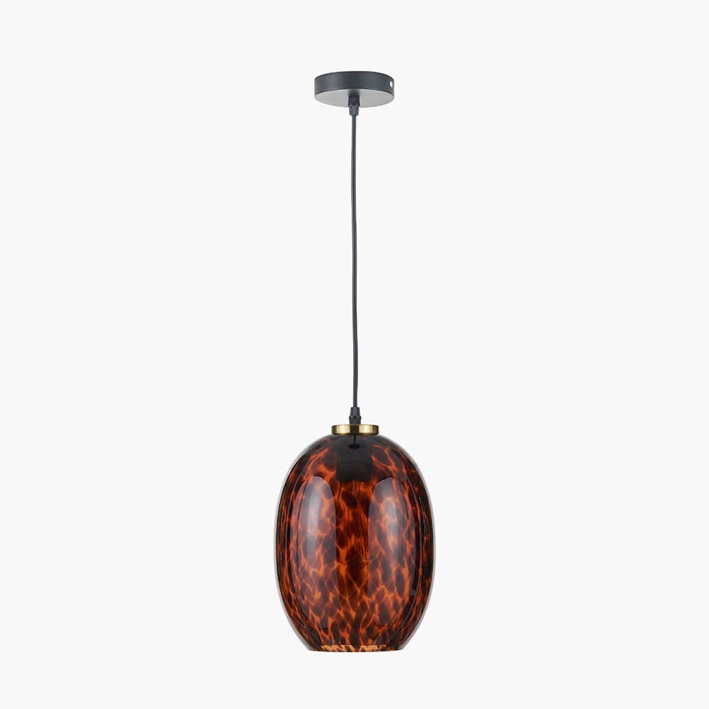 Pacific Lifestyle Lighting Lucien Tortoiseshell Egg Glass Pendant House of Isabella UK