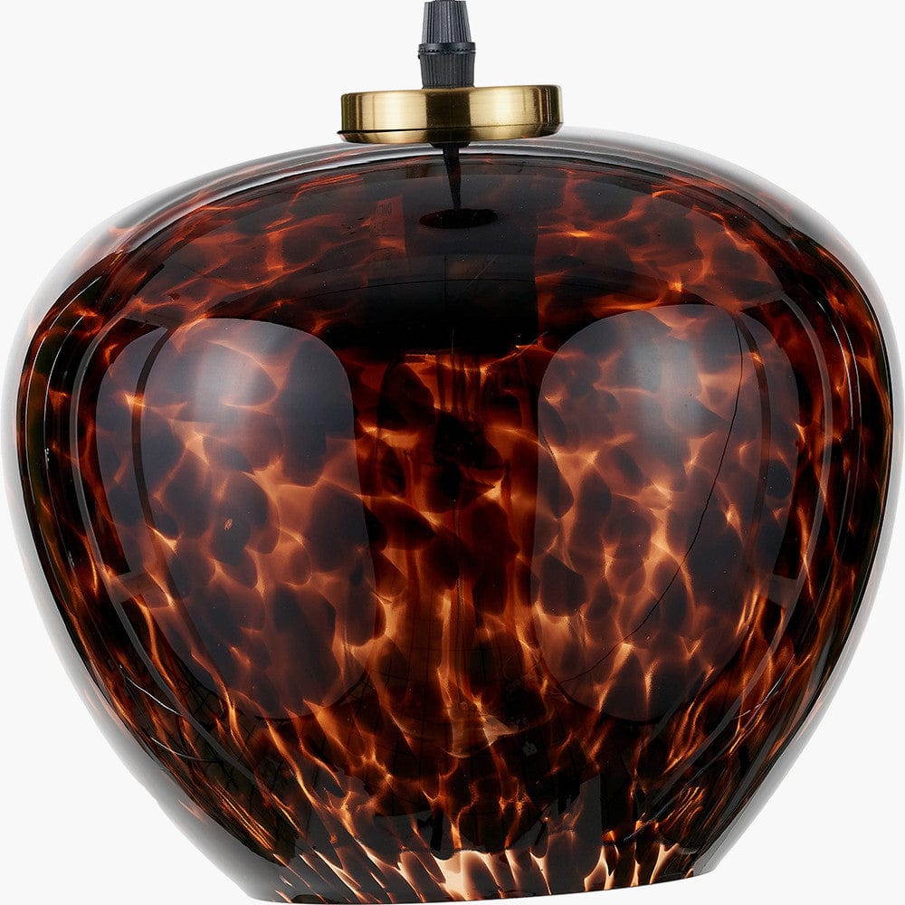 Pacific Lifestyle Lighting Lucien Tortoiseshell Glass Pendant House of Isabella UK