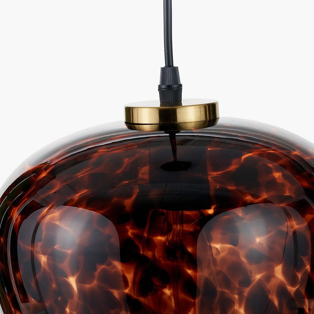 Pacific Lifestyle Lighting Lucien Tortoiseshell Glass Pendant House of Isabella UK