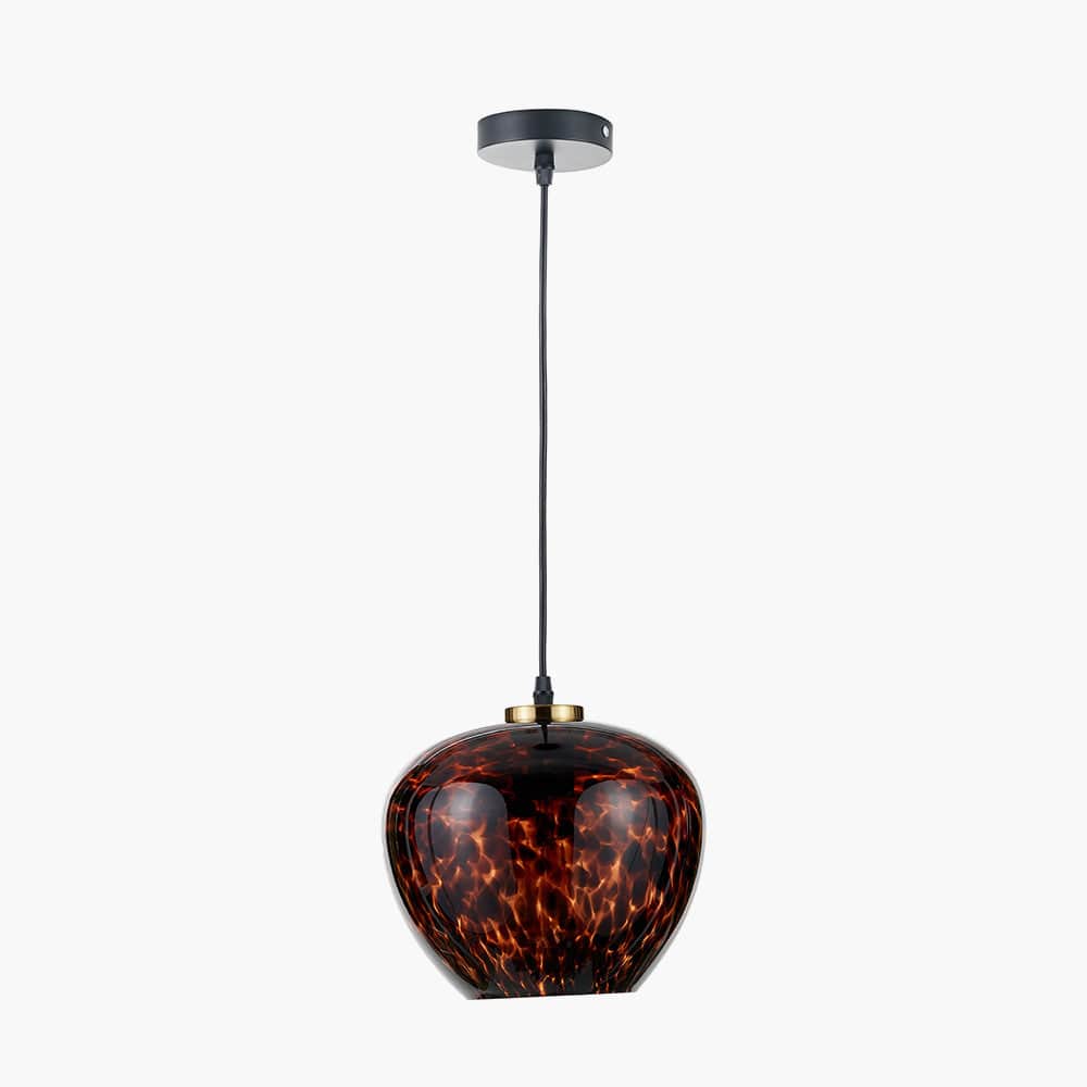 Pacific Lifestyle Lighting Lucien Tortoiseshell Glass Pendant House of Isabella UK