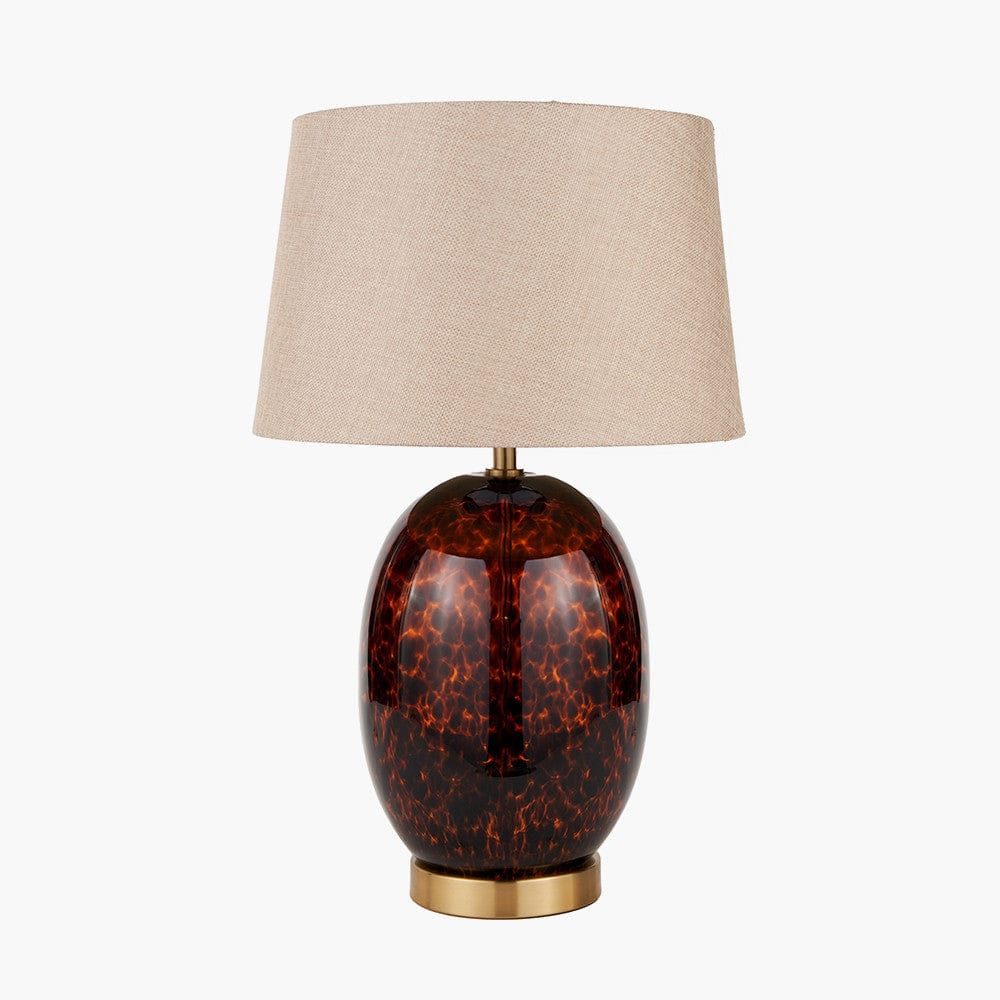 Lucien Tortoiseshell Glass Tall Table Lamp.