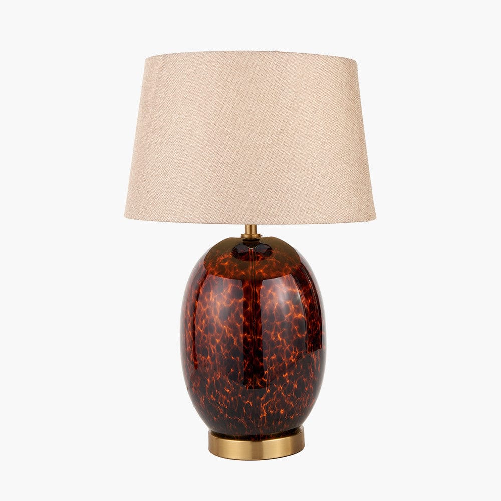 Lucien Tortoiseshell Glass Tall Table Lamp.