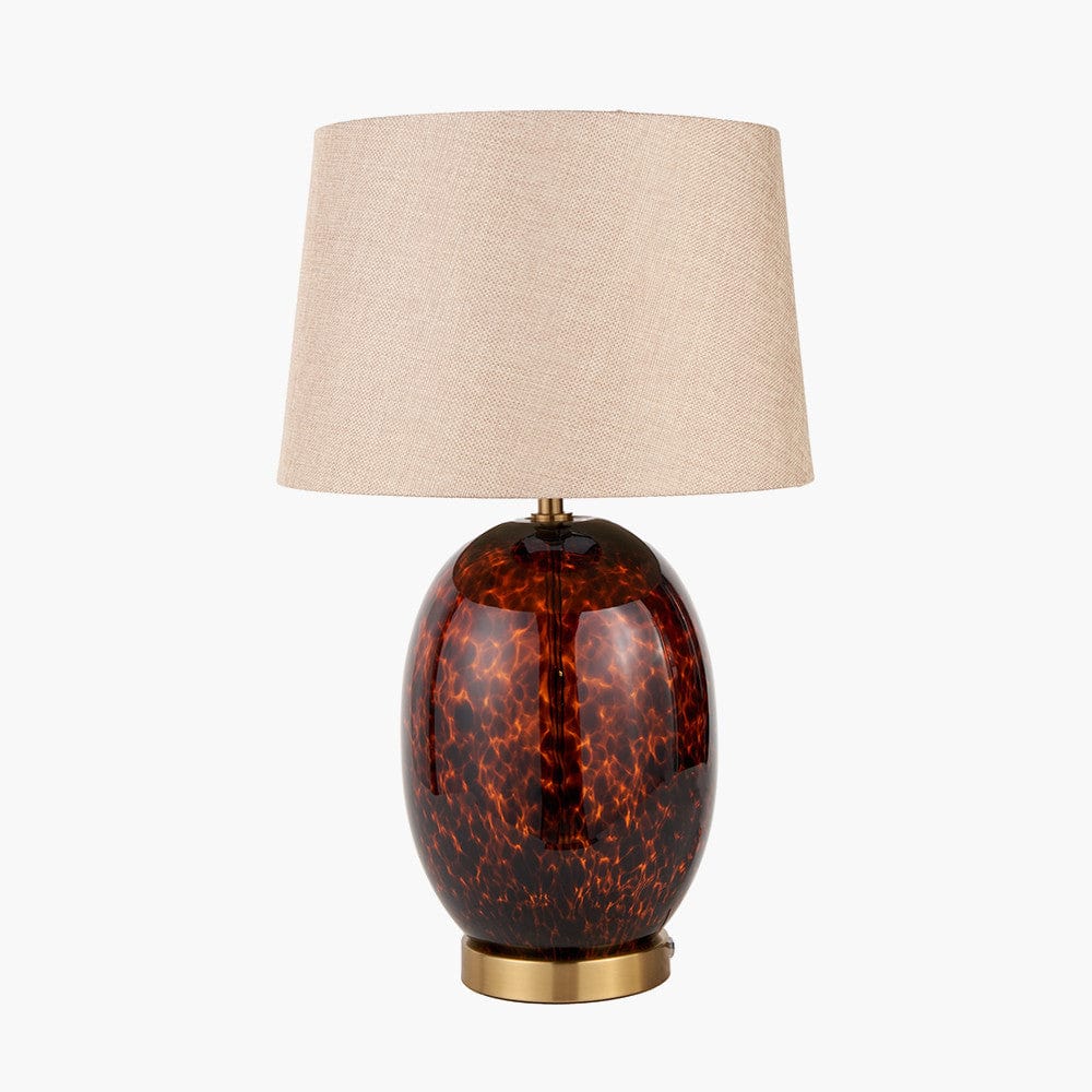 Lucien Tortoiseshell Glass Tall Table Lamp.