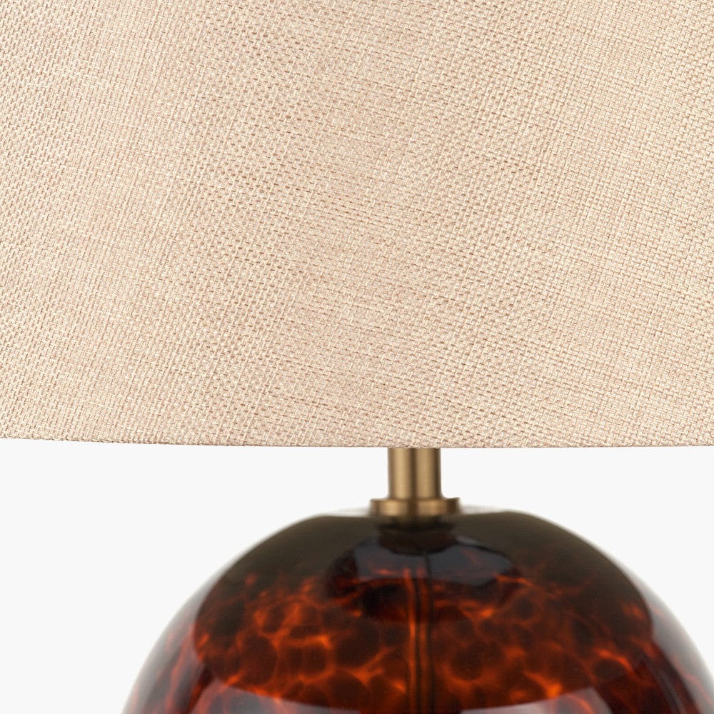 Lucien Tortoiseshell Glass Tall Table Lamp.