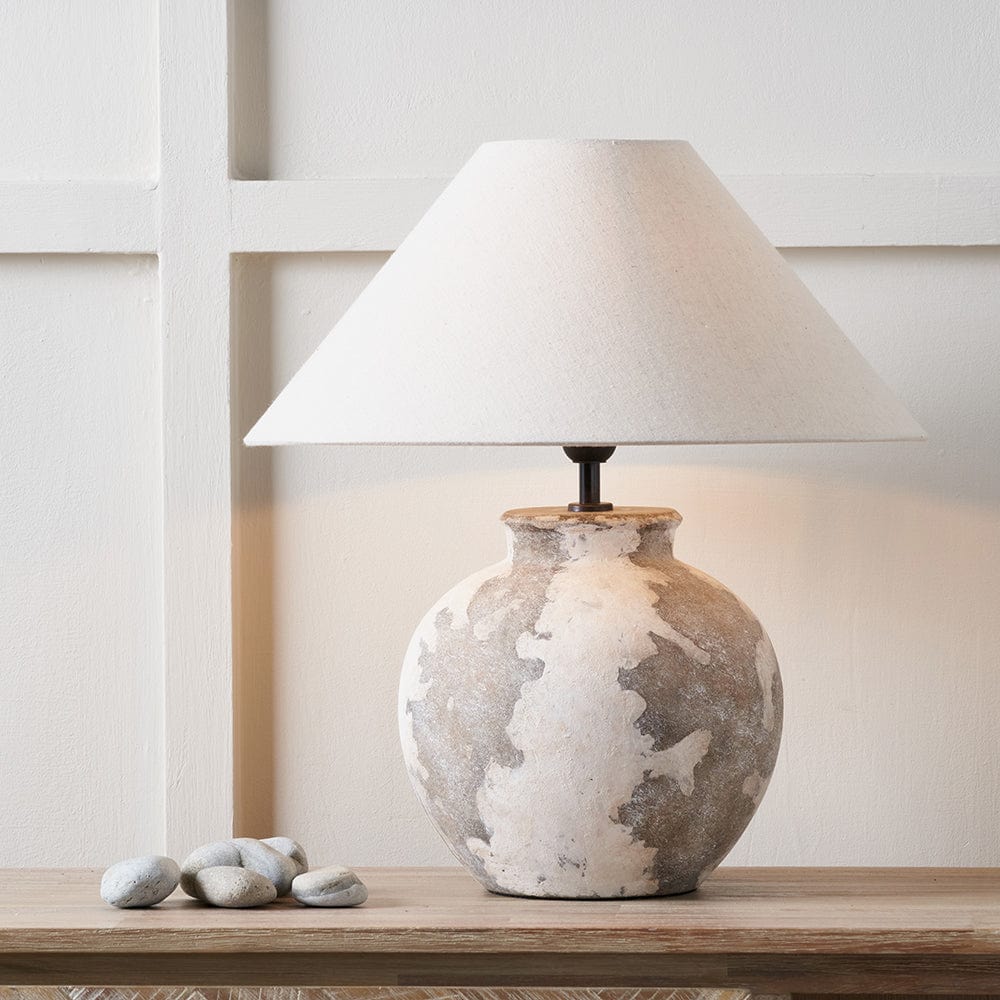 Lulia Antique Finish Stoneware Table Lamp Base.