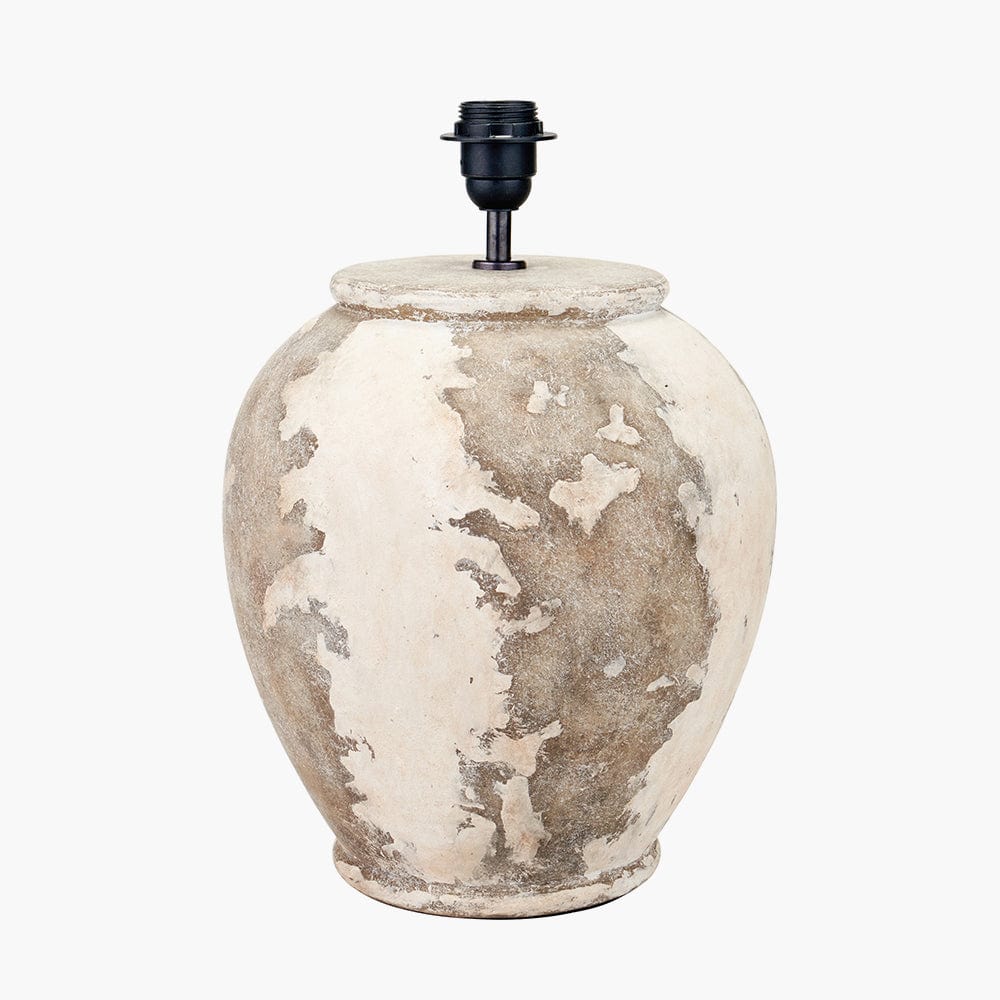 Lulia Antique Finish Stoneware Urn Table Lamp Base.