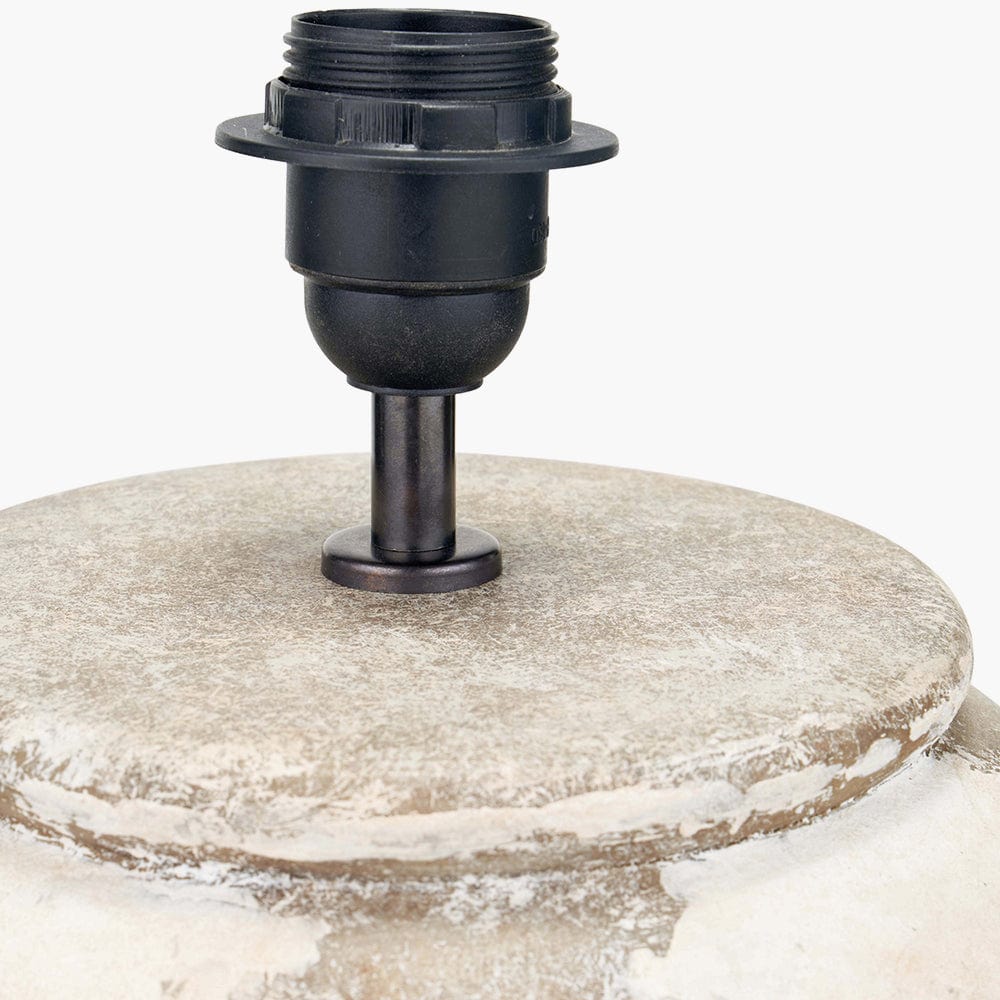 Lulia Antique Finish Stoneware Urn Table Lamp Base.