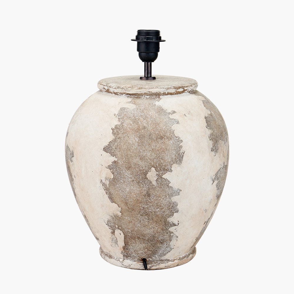 Lulia Antique Finish Stoneware Urn Table Lamp Base.