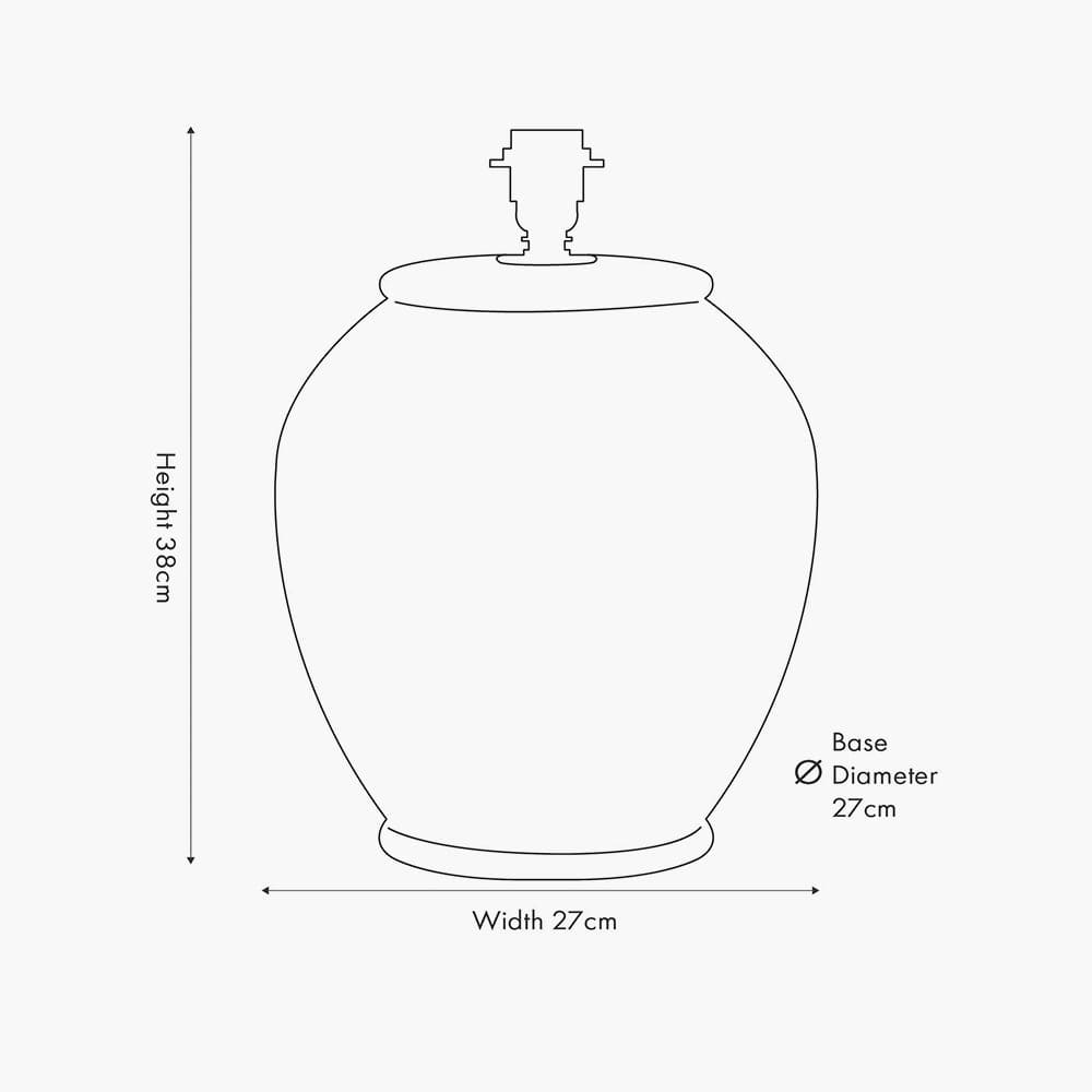 Lulia Antique Finish Stoneware Urn Table Lamp Base.